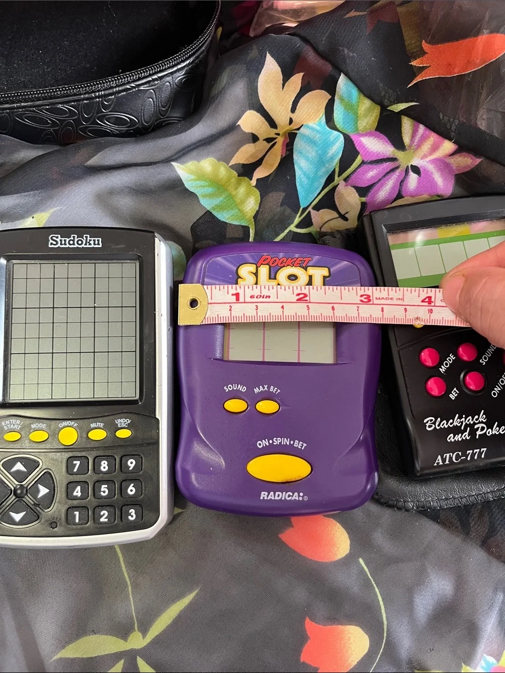 Purple Pocket Slot Electronic Handheld Game by